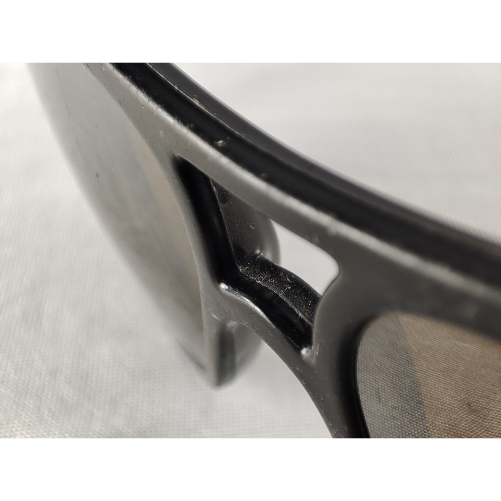 Rare VTG Vuarnet France Nylon Black Square Sunglasses Double Gradient Amber Lens - Picture 6 of 9